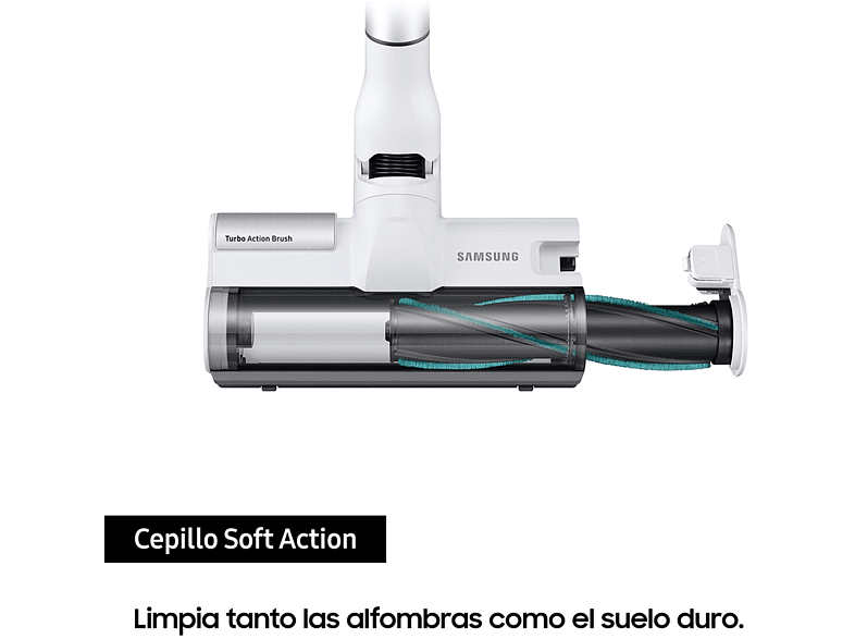 Aspirador escoba - Samsung VS15T7031R1/ET Sin cable, Multi Cyclone Jet 70, Digital Inverter, 150 W, 0.8 l, Autonomía 40 min, Teal Mint
