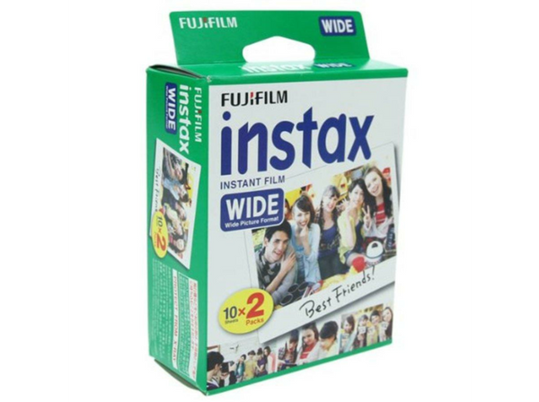 Película fotográfica - Fujifilm Instax Wide Film, 20 hojas