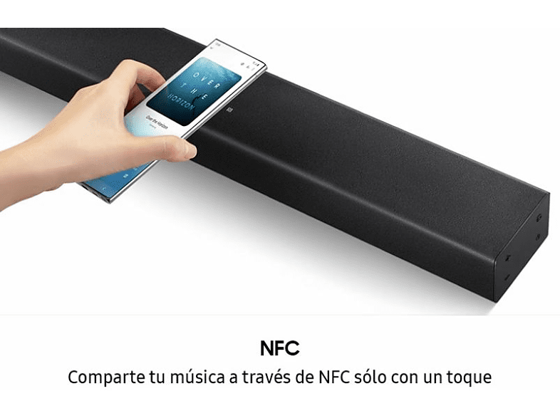 Barra de sonido - Samsung  2020 HW-T400, Compacta,  Dolby Digital 2.0, Subwoofer integrado, Tecnología NFC