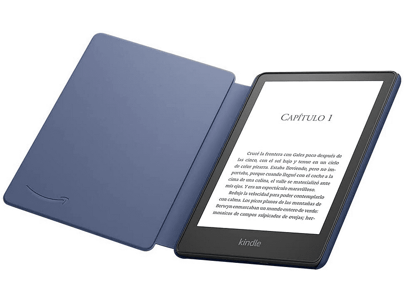 Funda - Amazon B08VYX257R, Para Kindle Paperwhite de 11.ª generación (modelo de 2021), Tipo libro, Tela, Azul marino