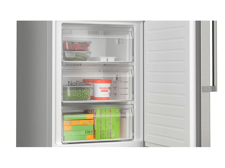 Frigorífico combi - Bosch KGN397ICT, 203 cm, No Frost, 363 l, Inox
