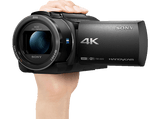 Videocámara - Sony FDRAX43A, 4K, Zoom óptico 20x (Digital 40x), Gran angular, Enfoque automático rápido, Negro