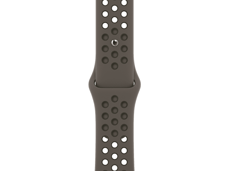 Apple Watch Nike Sport Band, 41 mm, Fluoroelastómero ultraligero, Gris olivo/Caqui militar