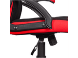 Silla gaming - ISY IGC 1002, Ajustable, Reposabrazos, Inclinable 16°, 5 Ruedas, Hasta 110 kg, Negro/Rojo