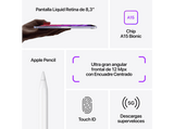 Apple iPad mini (6ª gen.), 256 GB, Blanco estrella, Wi-Fi + Cellular, 8.3 , Retina, Chip A15 Bionic, iPadOS
