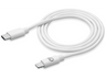 Cable - Cellularline USBDATAC2LMFI1MW, Tipo C/Lightning, 1.2m, Blanco