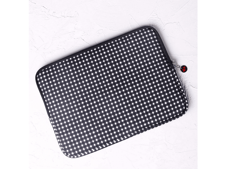 Funda tablet - Wondee Lucía Be, De 11, Universal, Textura antideslizante, Blanco y Negro