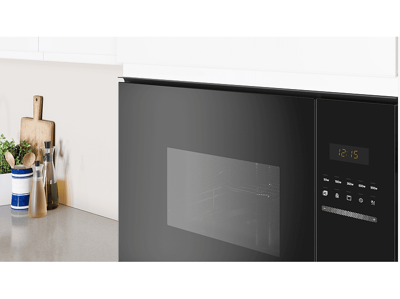 Microondas integrable - Balay 3CG5175N3, 900 W, 5 potencias, 25 l, Negro