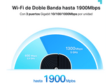 Sistema WiFi Mesh - TP-Link Deco S7, Pack 3, 1900 Mbps, Doble banda, 3x3 MU-MIMO, Ethernet Gigabit, Blanco