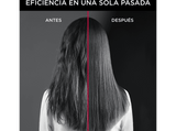 Plancha de pelo - Rowenta x Karl Lagerfeld Easyliss SF161LF0, 240 V, Revestimiento cerámico con turmalina, Monotemperatura 200 °C,  Negro y rojo