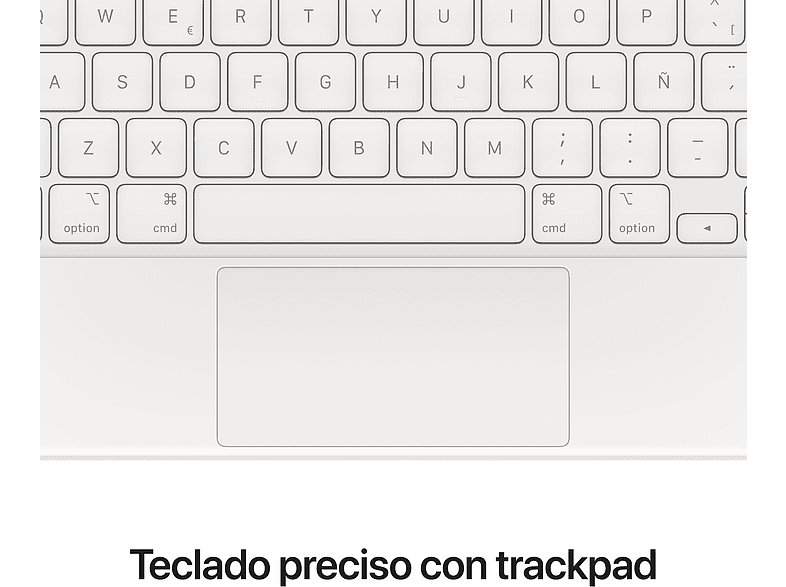 Funda con teclado - Apple Magic Keyboard para iPad Pro de 11 (3ª gen) y iPad Air (4ª gen), Español, Blanco