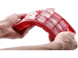 Bandeja para cubitos de hielo - Jata AC40, Con Tapa Protectora, Para 21 Cubitos de 3 x 3 cm, Rojo