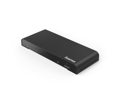 Conmutador HDMI - Hama 00121770, 3 entradas HDMI, Control remoto, Negro