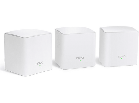 Router inalámbrico - Tenda Nova MW5C, Pack de 3, 867 Mbps, MU-MIMO, VPN, Doble Banda, Blanco