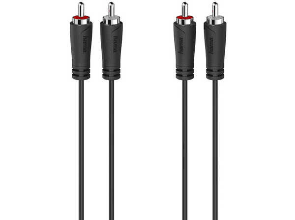 Cable RCA - Hama 00205257, De conector RCA a conector RCA, 1.5 m, Negro