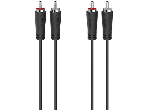 Cable RCA - Hama 00205257, De conector RCA a conector RCA, 1.5 m, Negro