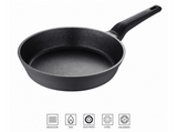 Sartén - San Ignacio SG-6374, 32 cm, Aluminio, Con mango, Negro