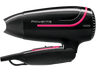 Secador - Rowenta CV3323F0, 1600 W, 2 velocidades, 2 temperaturas, Motor DC,  Plegable, Concentrador, Negro y rosa