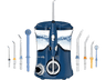 Irrigador - Aquapik PRO X, 30-130 PSI, Pulsaciones de agua: 1250 - 1700, 10 Niveles, 8 Boquillas, Estuche de viaje, Azul