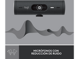Webcam - Logitech Brio 500, Full HD 1080p, Enfoque automático, Micrófono con reducción de ruido, Negro