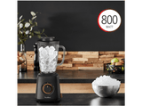 Batidora de vaso - Moulinex Eco Respect LM46EN, 800 W, 1.75 l, 4 Cuchillas, Diseño ecológico, Negro