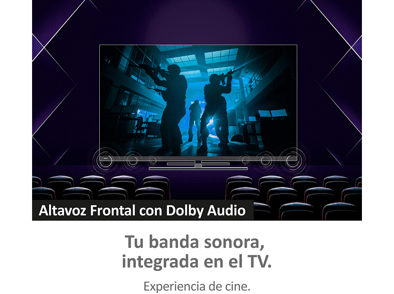 TV LED 55- Haier S8 Series H55S800UG, Smart TV (Android TV 11), UHD 4K, Dolby Atmos-Vision, Altavoces Frontales, Control por Voz, Dbx-tv®, Negro