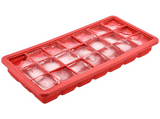 Bandeja para cubitos de hielo - Jata AC40, Con Tapa Protectora, Para 21 Cubitos de 3 x 3 cm, Rojo