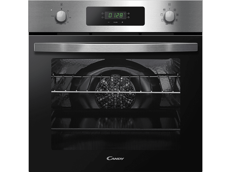 Horno - Candy Idea FIDC X605, Integrable, Multifunción, 60cm, 65L, 8 funciones, Display Touch, Inox