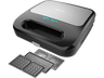 Sandwichera - Cecotec Rock'nToast 3in1 Square, 800 W, 3 Placas intercambiables, Antiadherente, Apto lavavajillas, Negro