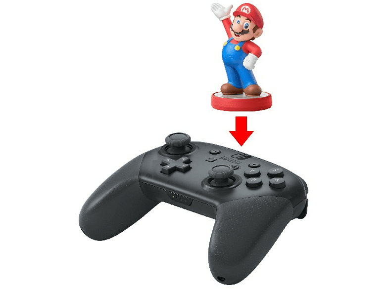 Mando - Nintendo Switch, Mando Pro-Controller, Cable USB, Vibración HD, Negro