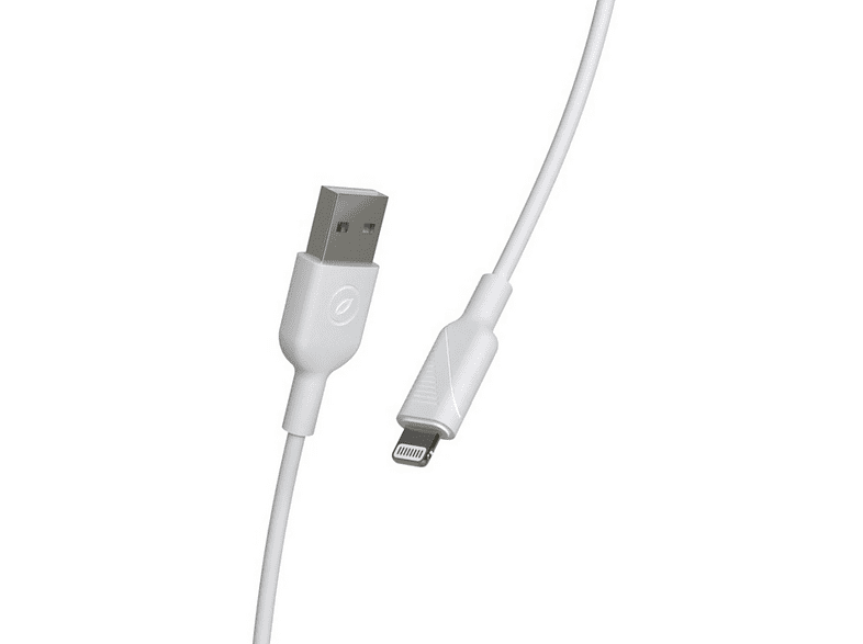 Cable USB - Muvit MCUSC0002, USB, Lightning, Para Apple, 3m, Blanco