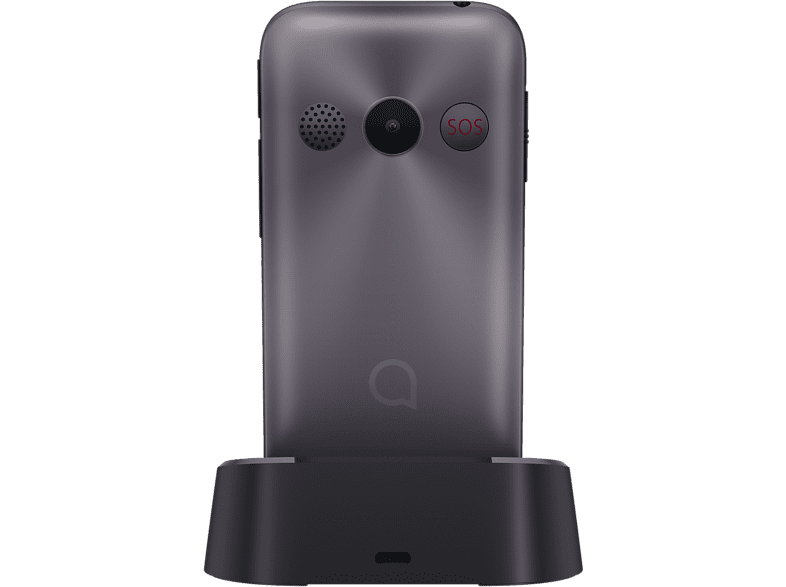Móvil - Alcatel 2020, Para mayores, Gris metálico, 970mAh, 16 MB ROM, 4MB RAM, 2.4 QVGA, MTK6261A, Nucleus