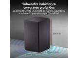 Barra de sonido - LG SQC2, Bluetooth, Subwoofer Inalámbrico, 300 W, Negro