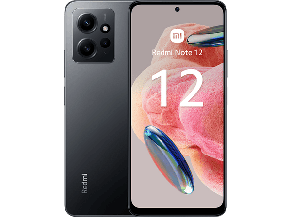 Móvil - Xiaomi Redmi Note 12, Gris, 128 GB, 4 GB RAM, 6.67" AMOLED FHD+ 120Hz, Qualcomm Snapdragon® 680 2,4 Ghz, 5000 mAh, Android