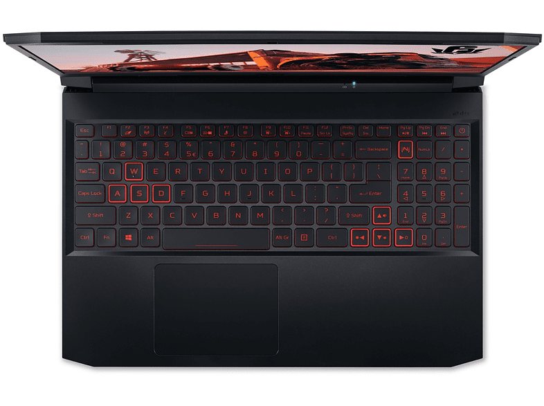 Portátil gaming - Acer AN515-57, 15.6 Full HD, Intel® Core™ i5-11400H, 8GB RAM, 512GB SSD, GeForce RTX™ 3050Ti, Sin sistema operativo