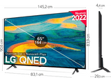 TV QNED 65 - LG 65QNED7S6QA, UHD 4K, α5 Gen5 AI Processor 4K, Smart TV, DVB-T2 (H.265), Negro