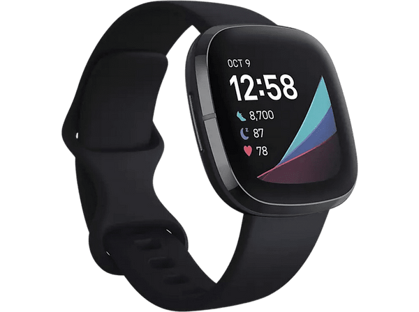 Smartwatch - Fitbit Sense, Negro, Avanzado de Salud, Métricas de Salud exclusivas, + 6 días batería