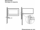 Microondas integrable - Balay 3CG5175N3, 900 W, 5 potencias, 25 l, Negro