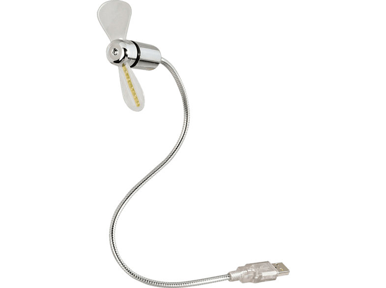 Ventilador para portátil - Hama 00012170, USB, portátil, bajo consumo, color plata