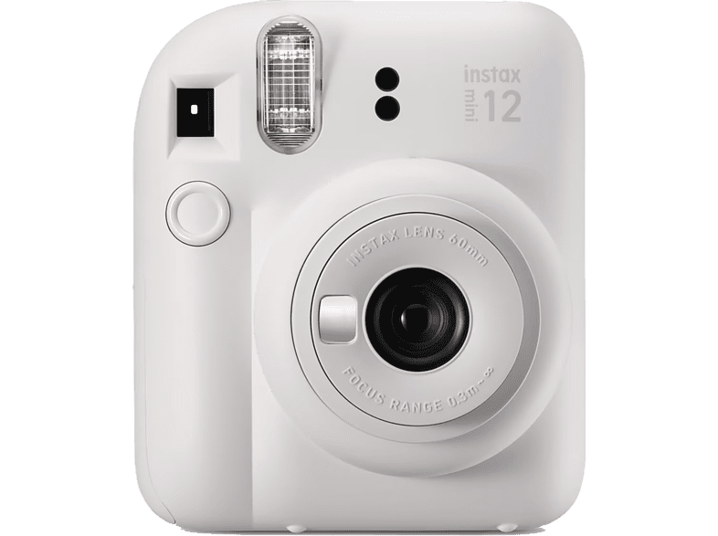 Cámara instantánea - Fujifilm Instax Mini 12, 62× 46 mm, Flash, Blanco arcilla