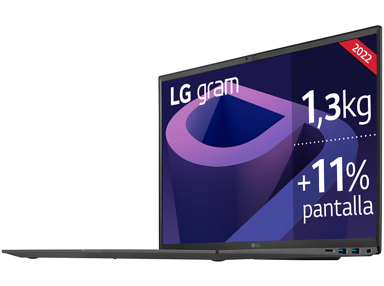 Portátil - LG 17Z90Q-G.AD78B, 17, WQXGA, Intel® Evo™ Core™ i7-1260P, 32GB RAM, 1TB SDD, Iris® Xe, Windows 11 Home
