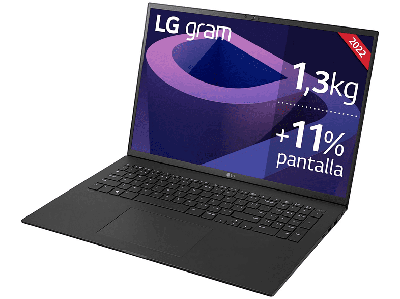 Portátil - LG 17Z90Q, 17 WQXGA, Intel® Evo™ Core™ i7-1260P, 16GB RAM, 512GB SSD, RTX 2050, Windows 11