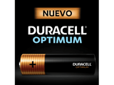 Pilas AA - Duracell Optimum, 4 Unidades, 1.5 V LR6 / MX1500, Negro