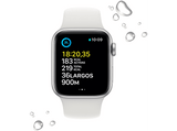 Apple Watch SE (2022), GPS+CELL, 44 mm, Caja de aluminio, Vidrio delantero Ion-X, Correa deportiva Plata