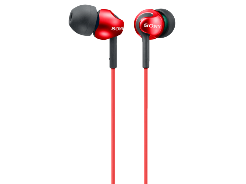 Auriculares botón - Sony MDR-EX110LPR.AE Rojo, 103dB