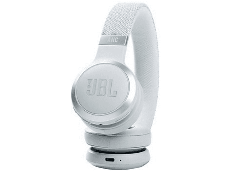 Auriculares inalámbricos - JBL Live 460 NC, De diadema, Bluetooth 5.0, USB, 50 h, Conexión multipunto, Blanco