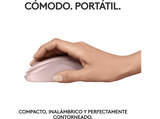 Ratón inalámbrico - Logitech M240 Silent, Inalámbrico, Bluetooth, 4000 ppp, Ambidiestro, Windows/Mac, Rosa