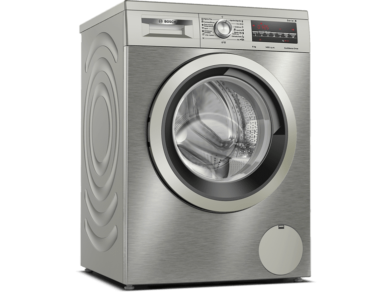 Lavadora carga frontal - Bosch WUU28T8XES, 8 kg, 1.400 rpm, 15 programas, Inox