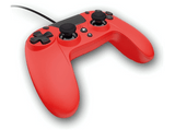 Mando - Gioteck VX4, Para PS4 o PC, Con cable, Ergonómico, Rojo