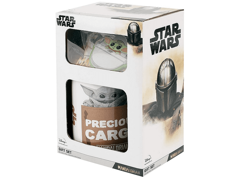 Pack Merchandising - Pyramid International GP85463, The Mandalorian, Star Wars, Taza, Llavero, Posavasos, Multicolor